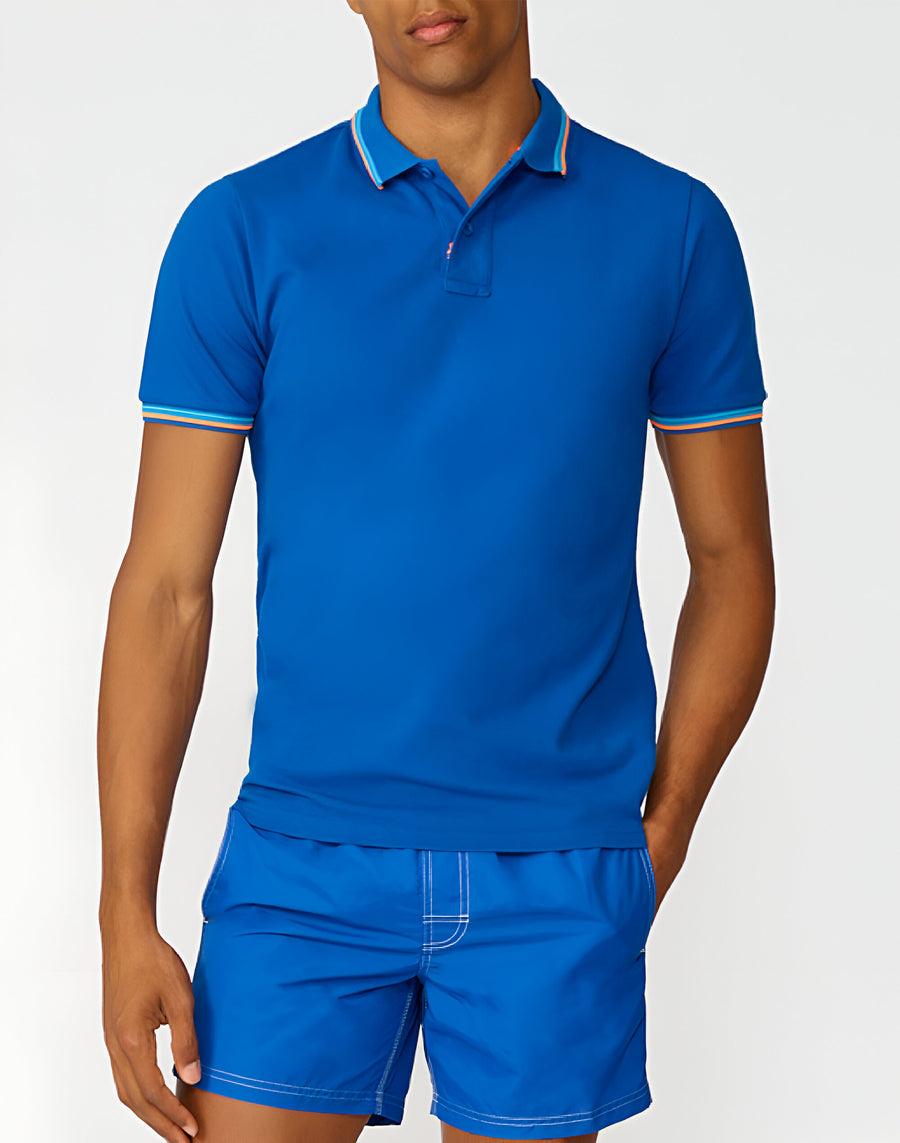 Sundek polo brice in cotone piquet con dettagli tricolor M779PLJ6500-67501 Offerta speciale della fabbrica
