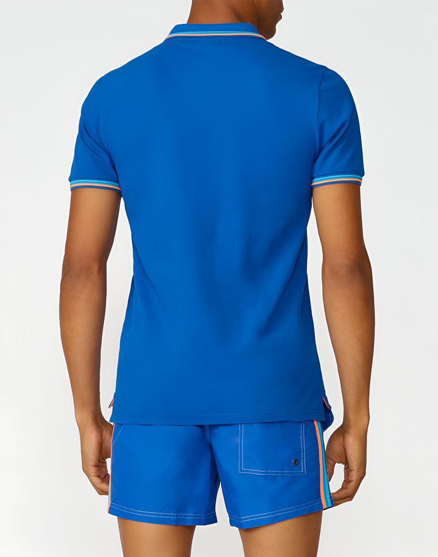 Sundek polo brice in cotone piquet con dettagli tricolor M779PLJ6500-67501 Offerta speciale della fabbrica