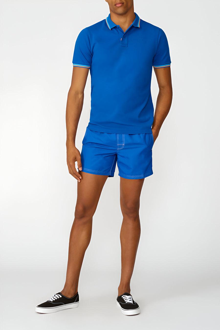 Sundek polo brice in cotone piquet con dettagli tricolor M779PLJ6500-67501 Offerta speciale della fabbrica