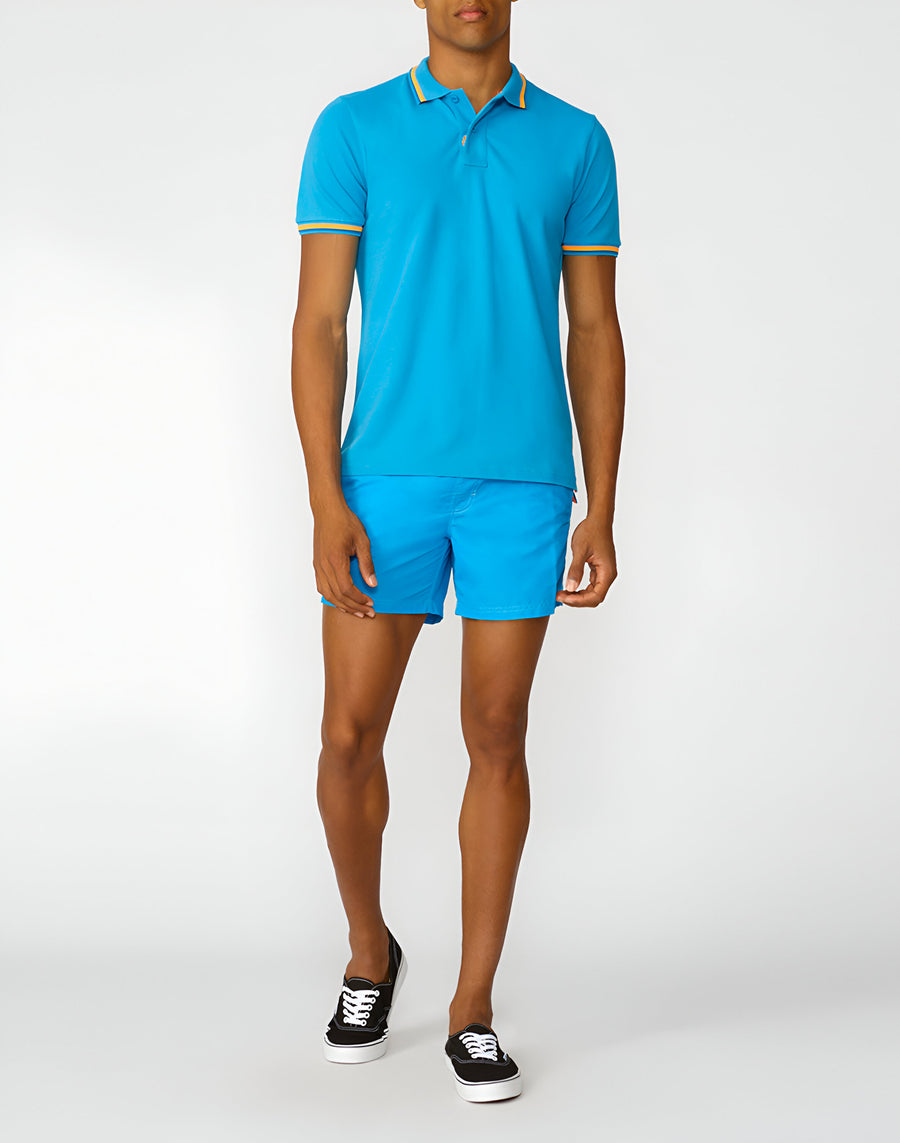 Sundek polo brice in cotone piquet con dettagli tricolor M779PLJ6500-67402 Sostegno trimestrale