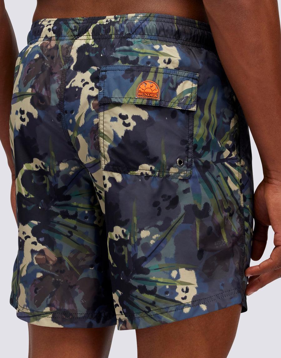 Sundek spotty jungle print boardshort M665BDRT4JS-108JS Nuovo