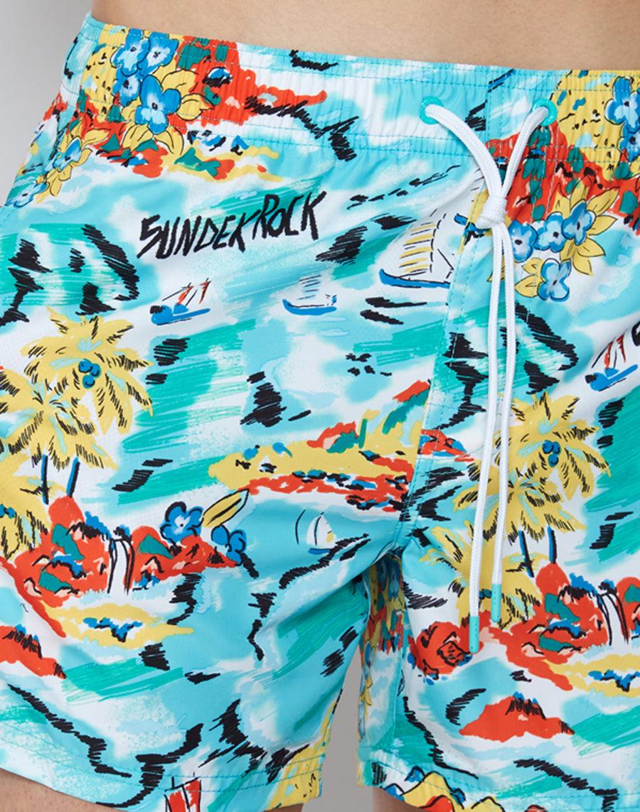 Sundek costume da bagno stampa sundek rock M504BDRT3RK-052RK Grande vendita
