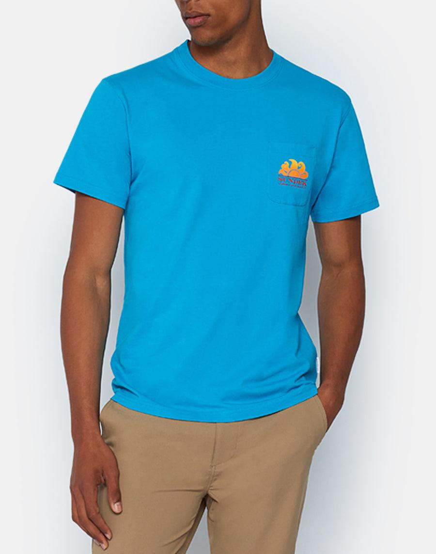 Sundek t-shirt new herbert girocollo con maxi-logo M028TEJ7800-67400 Spedizione Gratuita