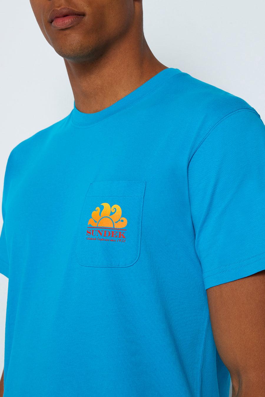 Sundek t-shirt new herbert girocollo con maxi-logo M028TEJ7800-67400 Spedizione Gratuita