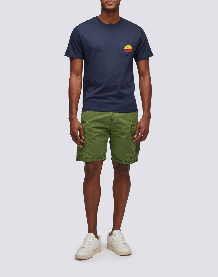 Sundek t-shirt new herbert girocollo con maxi-logo M028TEJ7800-00700 Soddisfazione Garantita