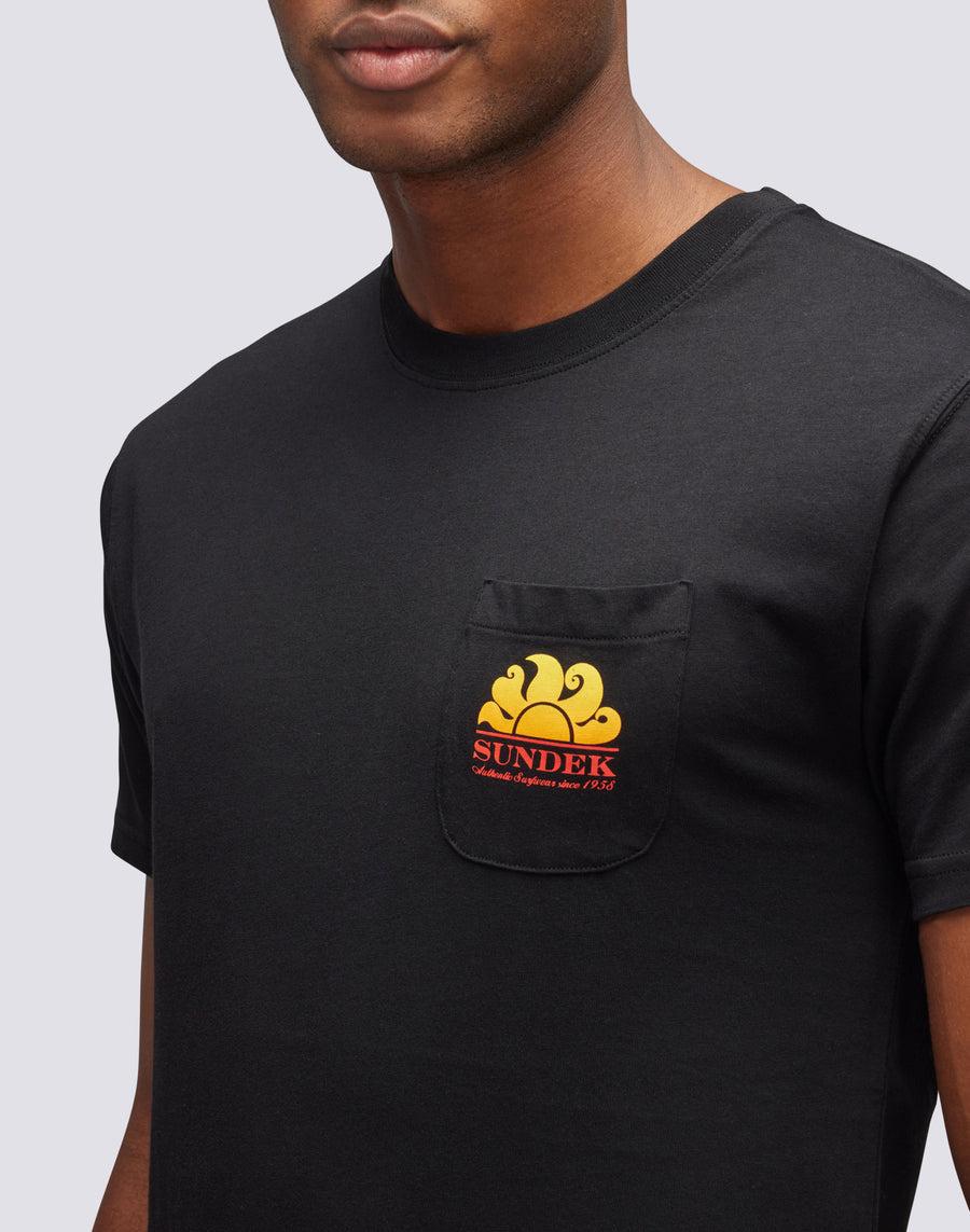 Sundek t-shirt new herbert girocollo con maxi-logo M028TEJ7800-00400 Negozi Online