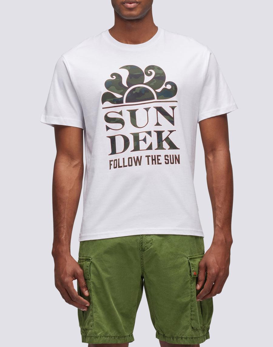 Sundek t-shirt stampa camou follow the sun M026TEJ7853-00600 Consegna Veloce