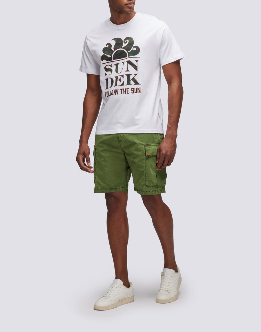Sundek t-shirt stampa camou follow the sun M026TEJ7853-00600 Consegna Veloce