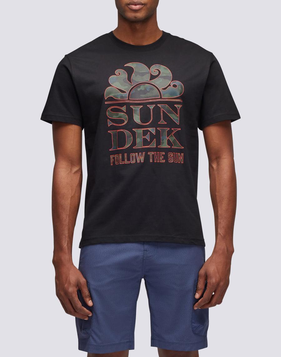 Sundek t-shirt stampa camou follow the sun M026TEJ7853-00400