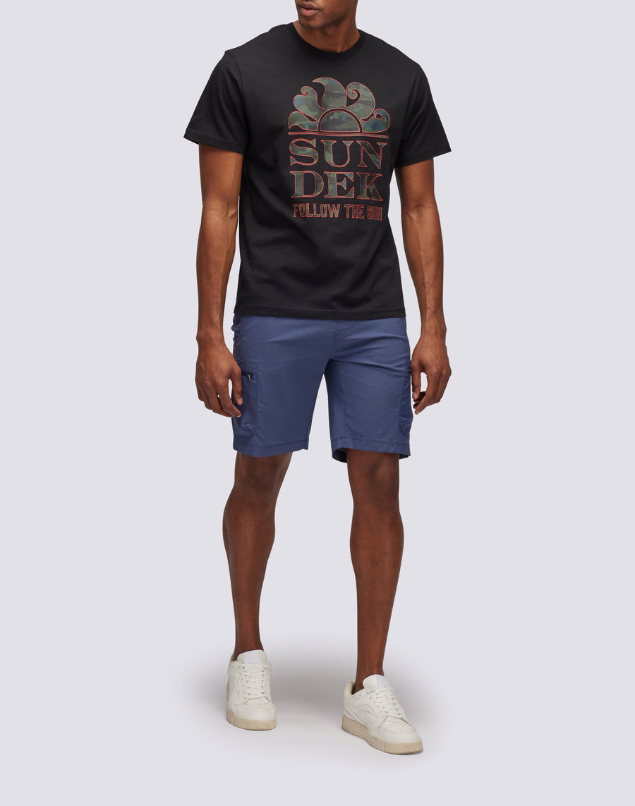 Sundek t-shirt stampa camou follow the sun M026TEJ7853-00400 Promozione Limitata