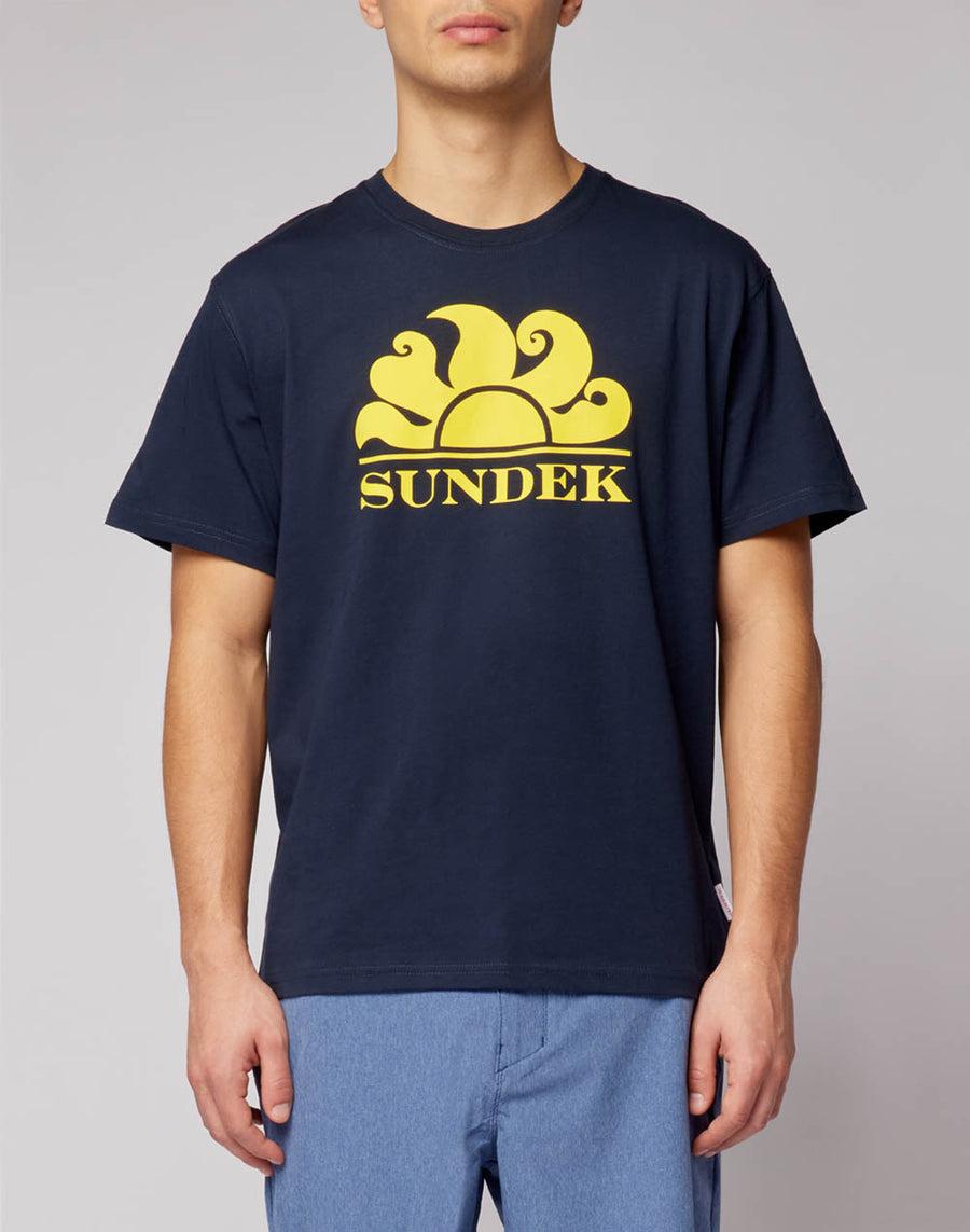 Sundek t-shirt girocollo con stampa logo M021TEJ7800-00705 Sottocosto