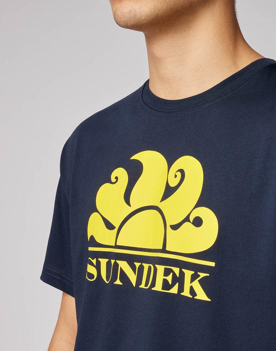 Sundek t-shirt girocollo con stampa logo M021TEJ7800-00705 Sottocosto
