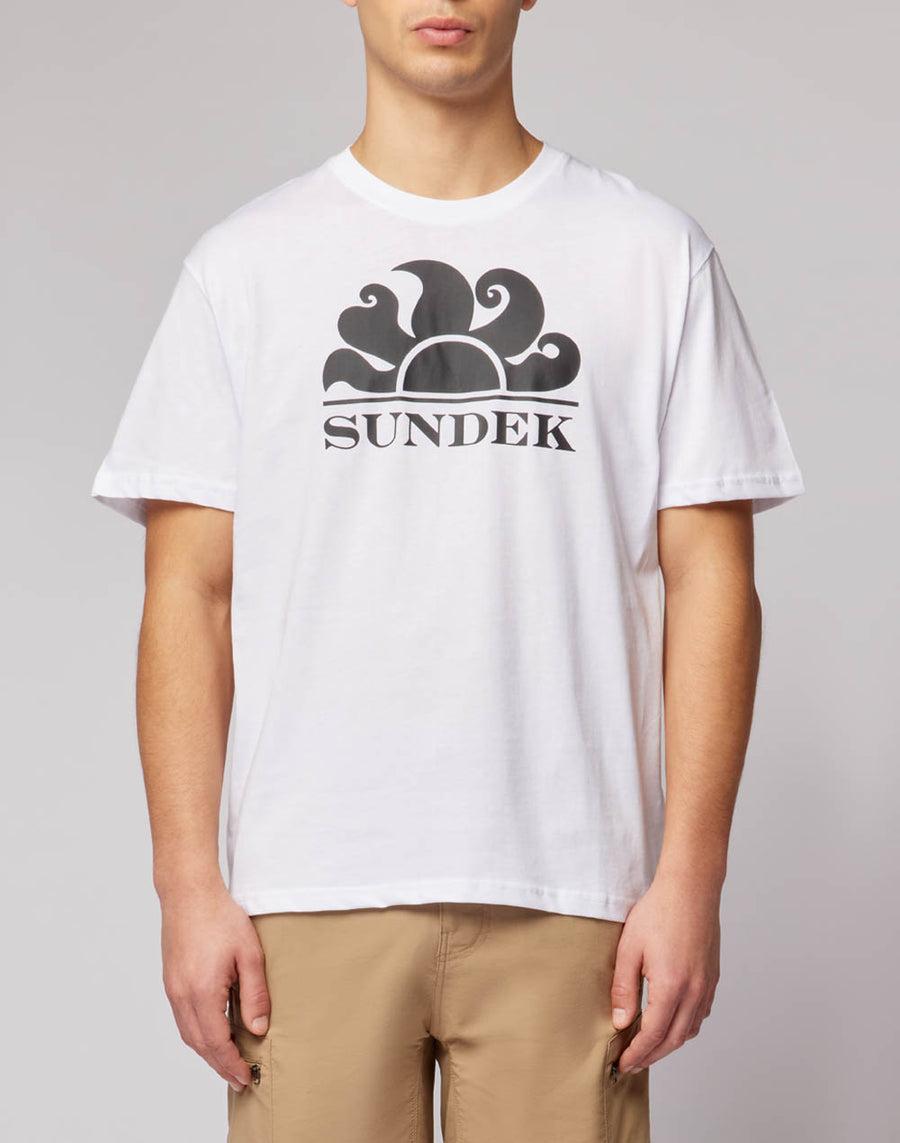 Sundek t-shirt girocollo con stampa logo M021TEJ7800-00605 Convenienza