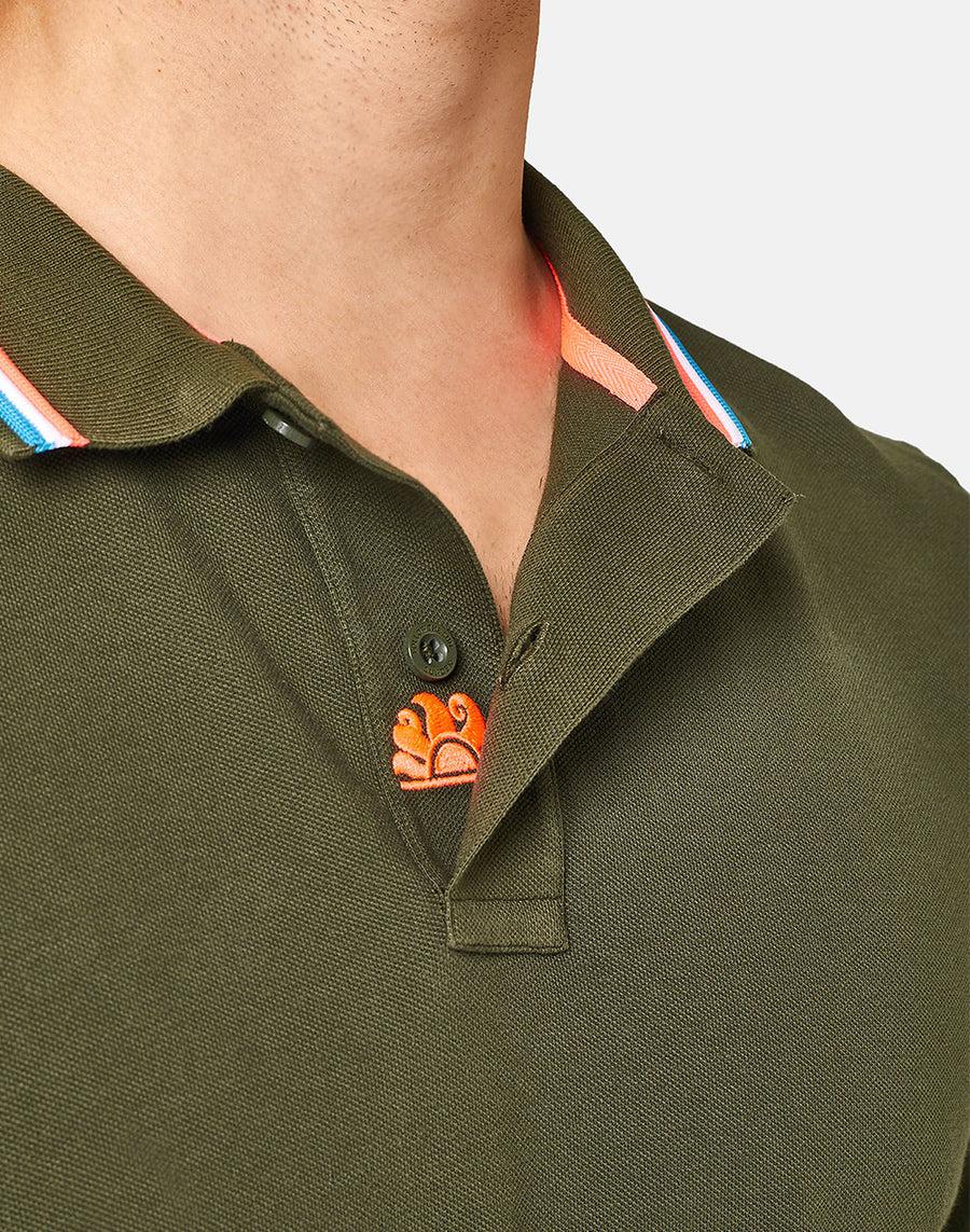 Sundek Polo Brice in cotone piquet con dettagli tricolor M779PLJ6500-30207 Vendita Calda
