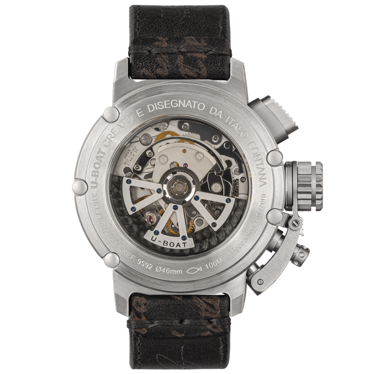 U Boat CHIMERA 46MM CHRONO SS NERO In Linea