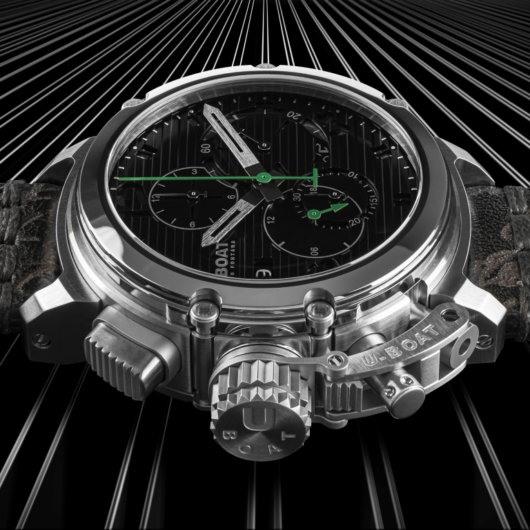 U Boat CHIMERA 46MM CHRONO SS NERO In Linea