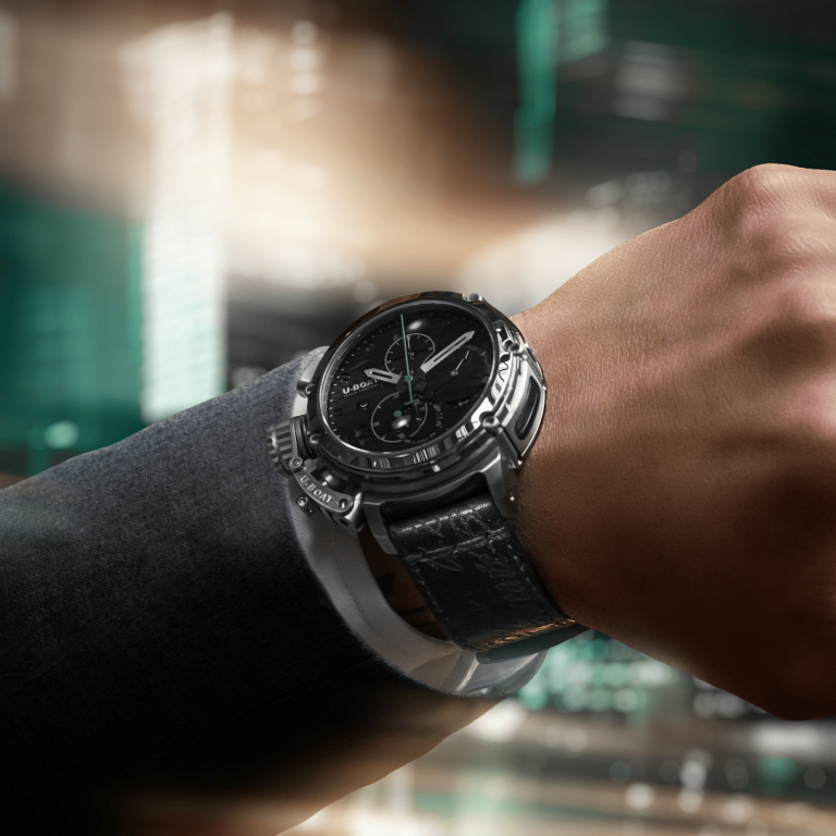 U Boat CHIMERA 46MM CHRONO SS NERO In Linea