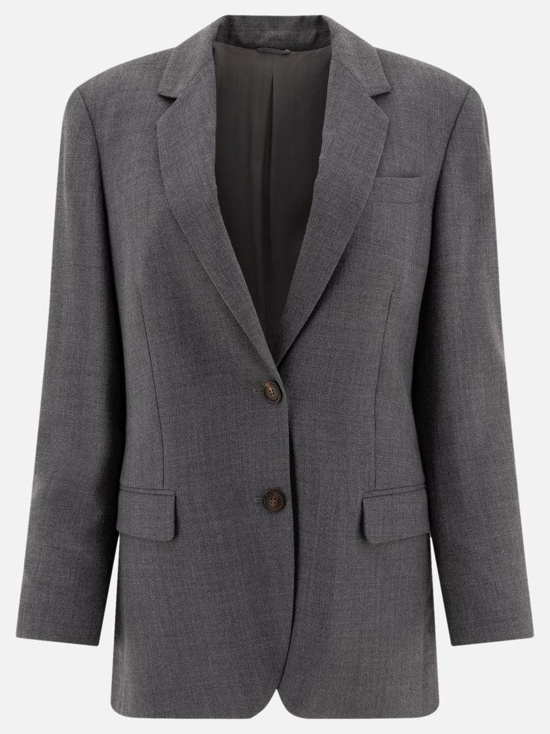 Vietti Brunello Cucinelli Blazer monopetto in misto lana Consegna Veloce