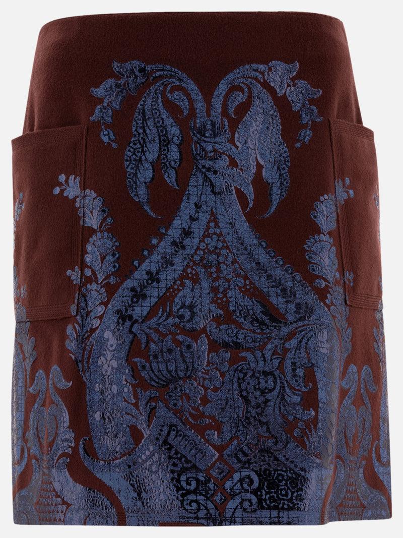 Vietti Etro Gonna mini con stampa laminata Shopping Online