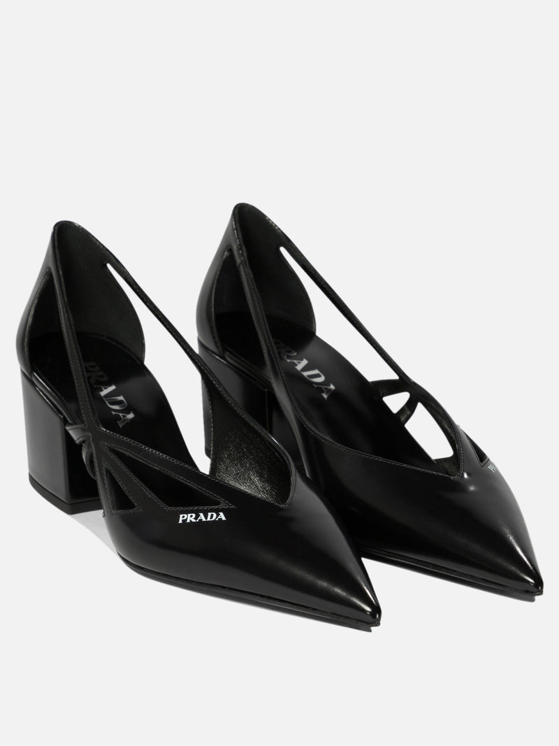 Vietti Prada Décolleté cut-out in pelle spazzolata Negozio