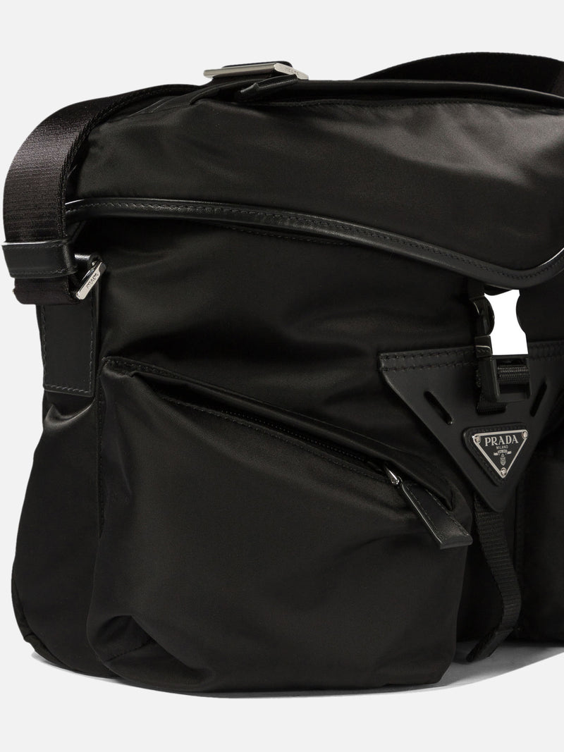 Vietti Prada Borsa con tracolla in Re-Nylon e pelle Novità