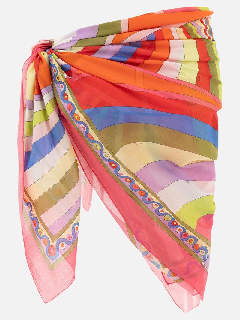 Vietti Pucci Sarong con stampa Iride e Onde In Linea