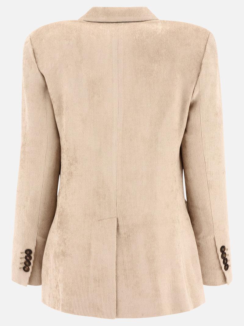 Vietti Brunello Cucinelli Giacca in corduroy martellato con monile Shopping Online