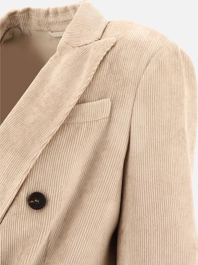 Vietti Brunello Cucinelli Giacca in corduroy martellato con monile Shopping Online