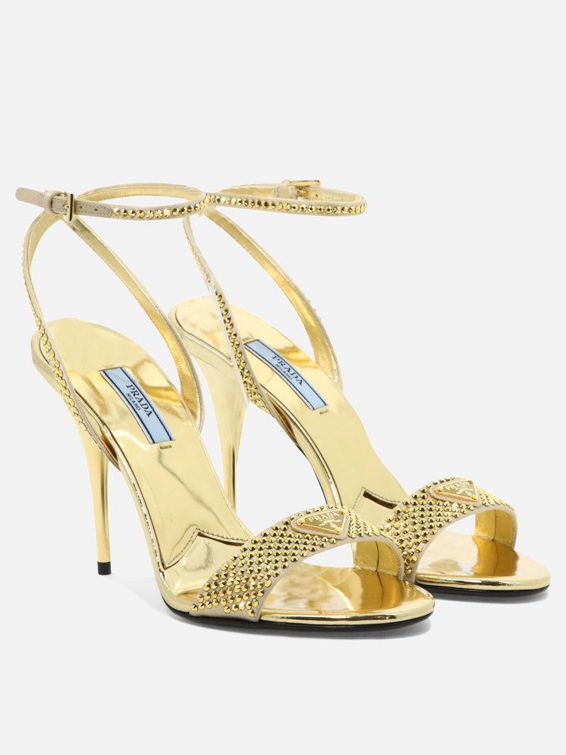 Vietti Prada Sandali in raso con cristalli Shopping Online