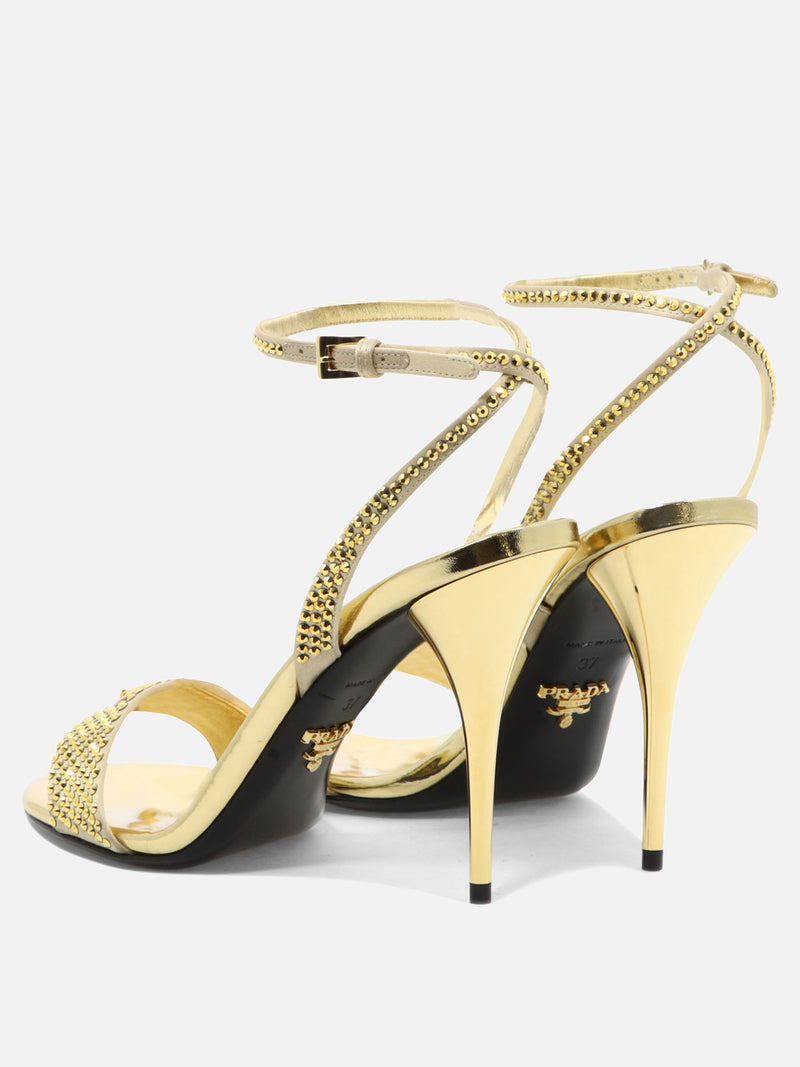 Vietti Prada Sandali in raso con cristalli Shopping Online