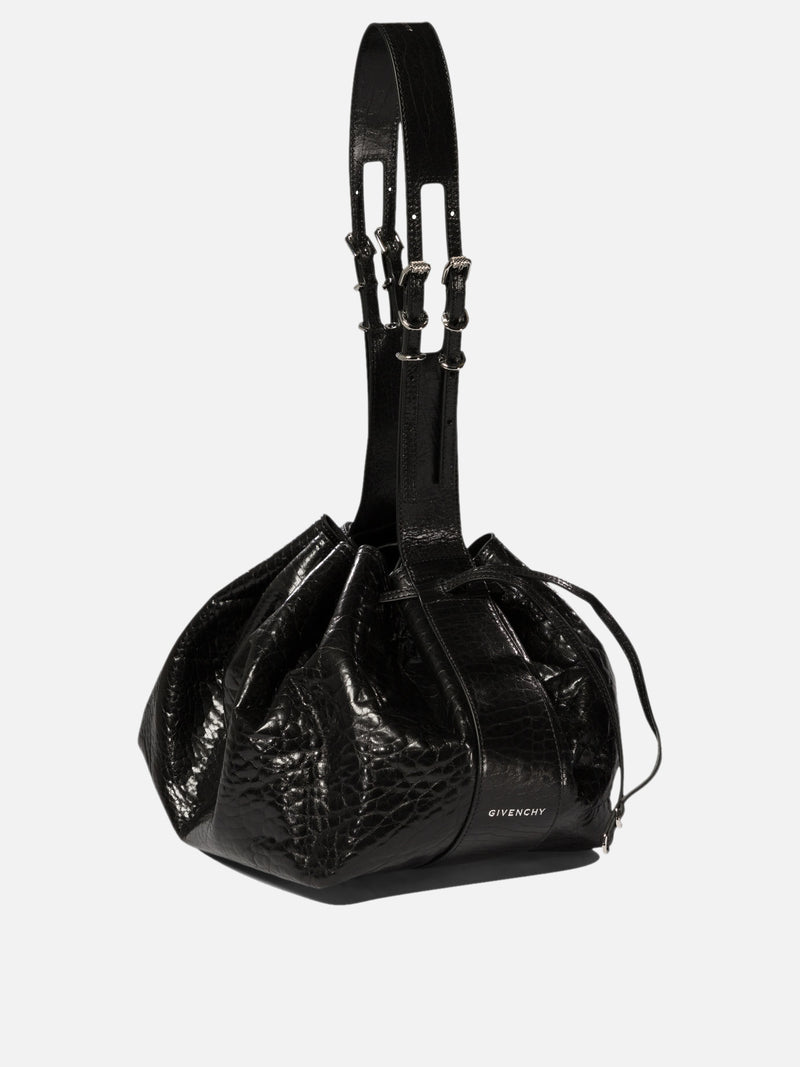 Vietti Givenchy Borsa a spalla "Pumpkin Medium" in pelle verniciata craquelé Nuova