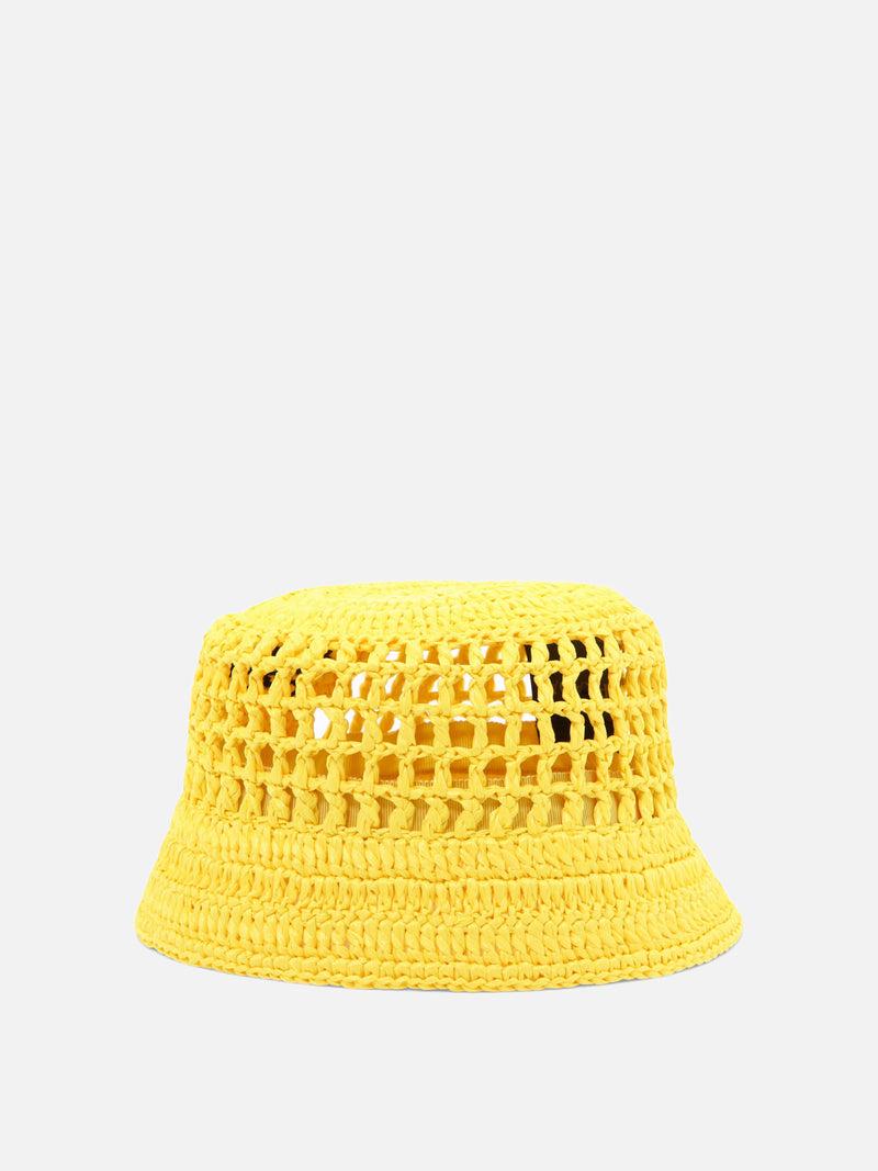 Vietti Prada Cappello da pescatore in rafia In Linea