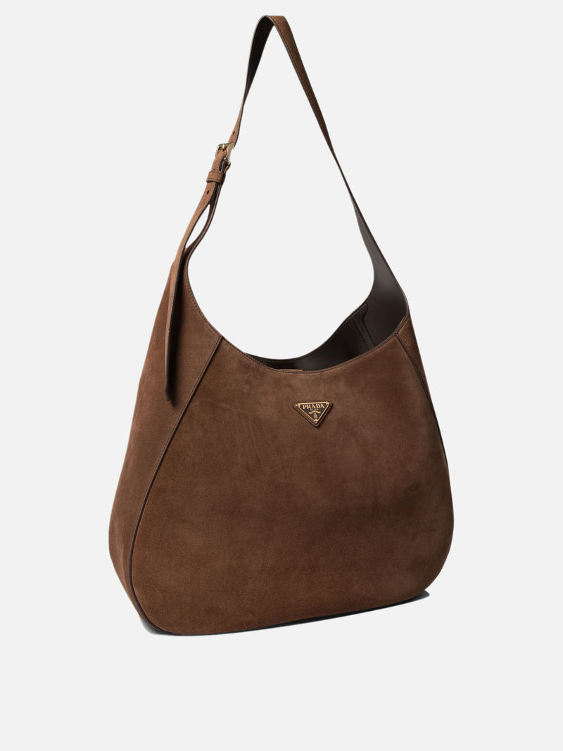 Vietti Prada Borsa hobo in pelle scamosciata Consegna Veloce