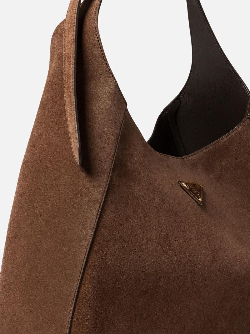 Vietti Prada Borsa hobo in pelle scamosciata Consegna Veloce