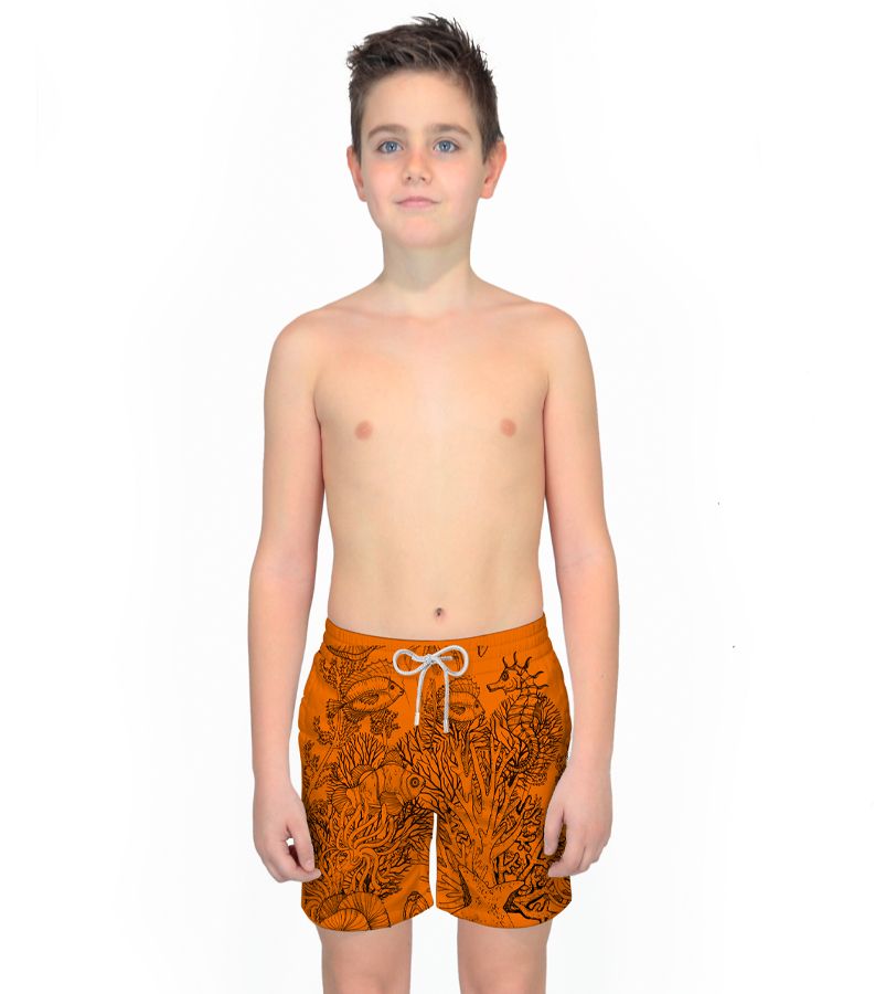 Zeybra COSTUME BAMBINO FLUO PRINT ORANGE FLUO Negozi Online