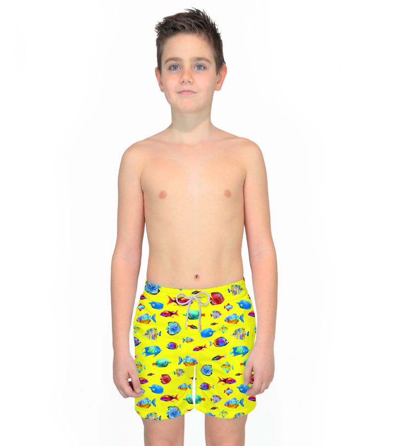 Zeybra COSTUME BAMBINO PESCI GIALLO FLUO Affare Del Giorno