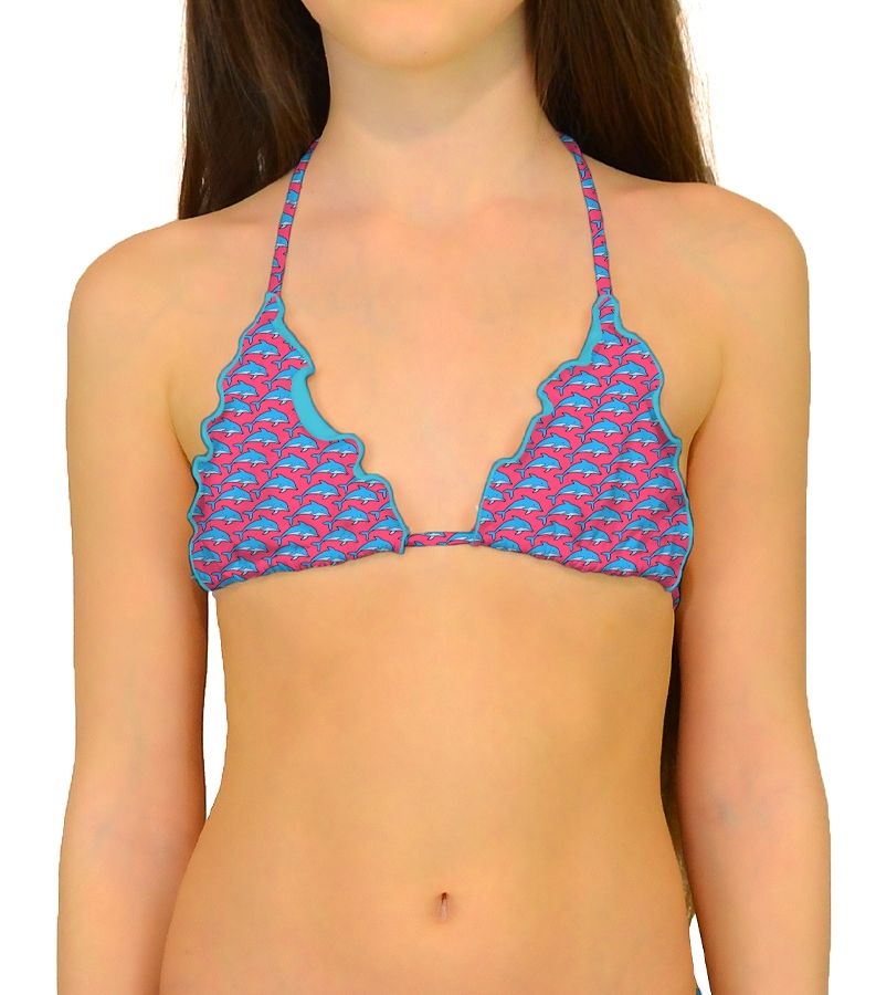 Zeybra TRIANGOLO BAMBINA ARRICCIATO DELFINI PINK Acquista Ora