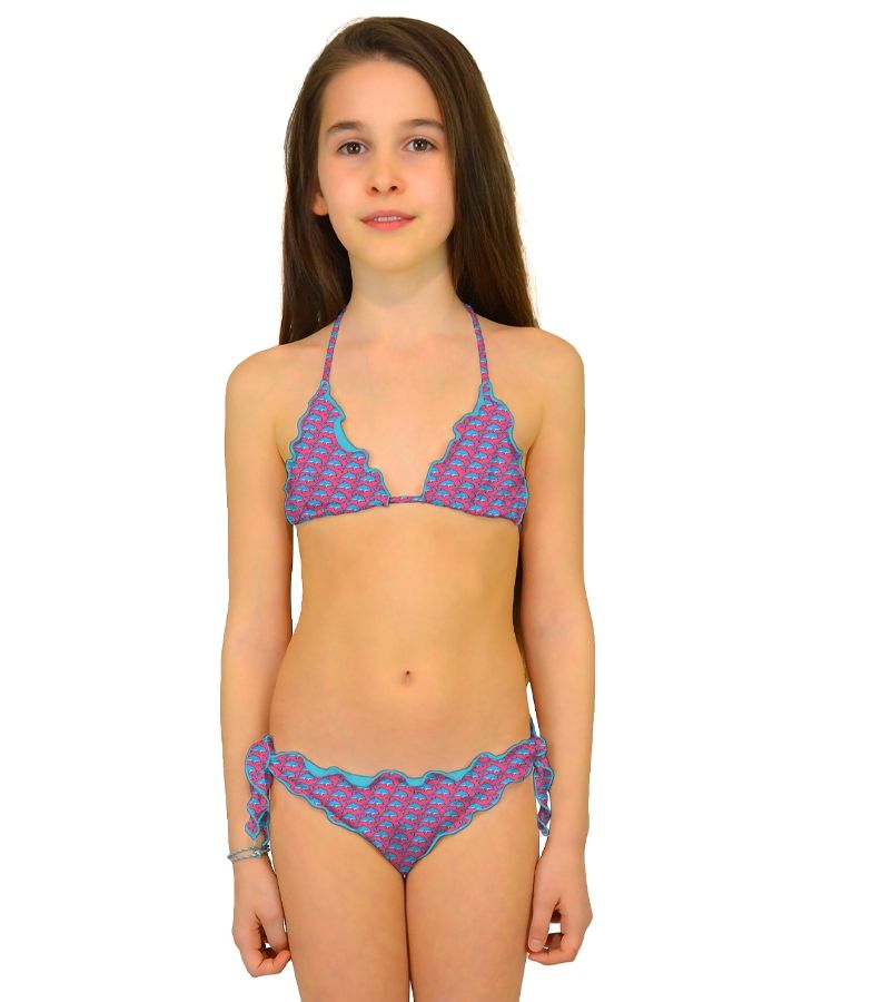 Zeybra TRIANGOLO BAMBINA ARRICCIATO DELFINI PINK Acquista Ora