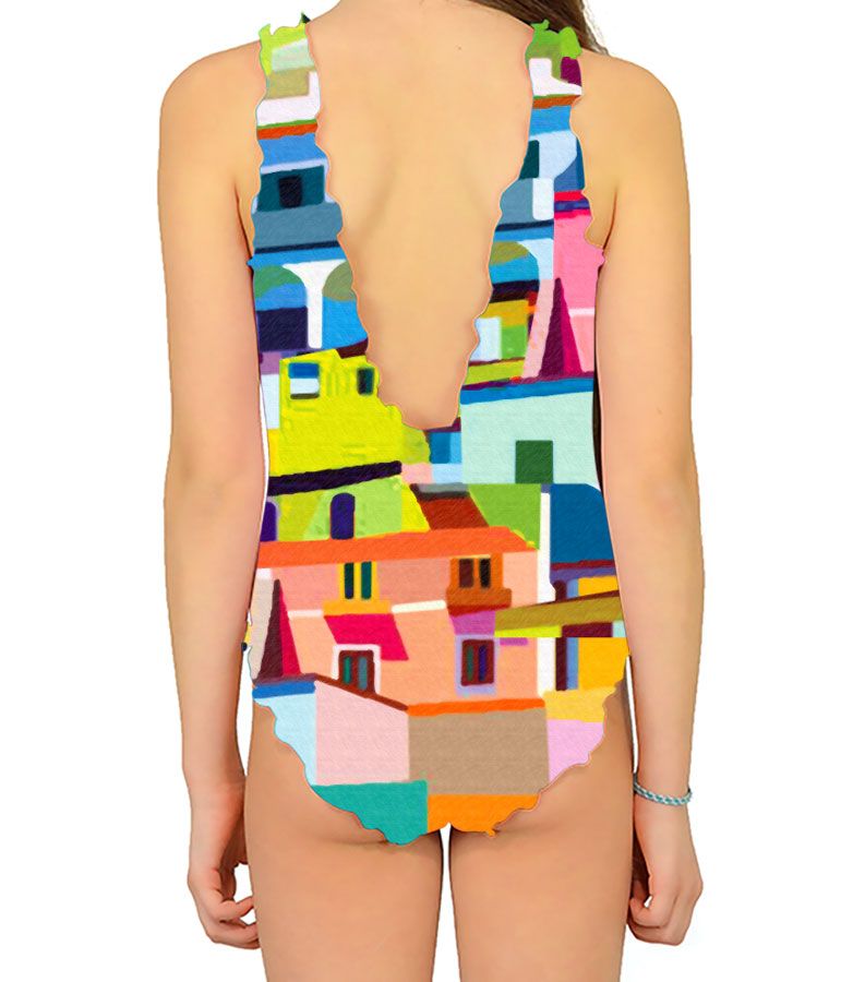 Zeybra COSTUME INTERO BAMBINA AMALFI GIALLO Presa