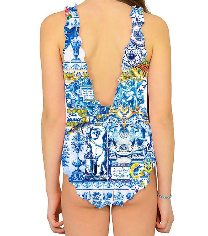 Zeybra COSTUME INTERO BAMBINA CERAMICA BIANCO Offerta
