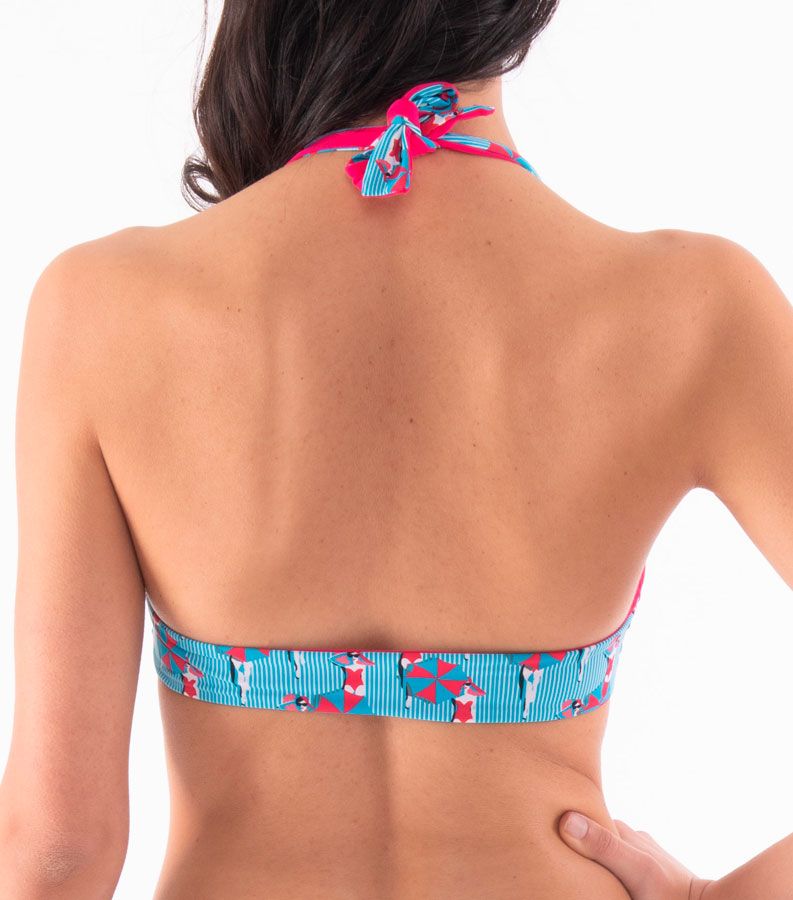 Zeybra TRIANGOLO DONNA VELA REVERSIBILE OMBRELLONI HAWAII Nuovo