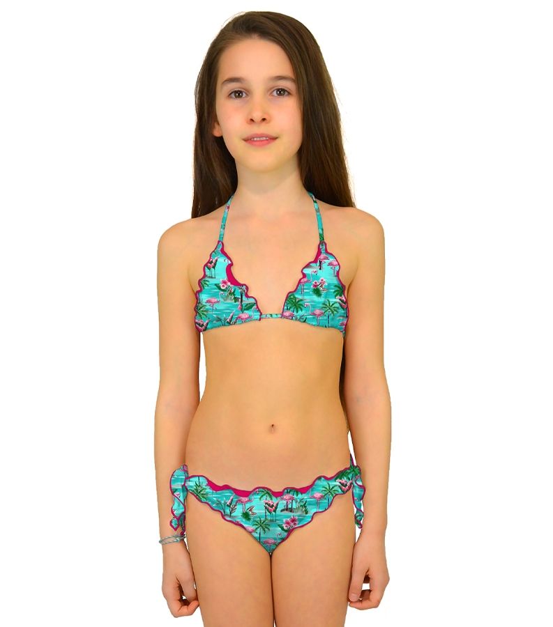 Zeybra TRIANGOLO BAMBINA ARRICCIATO FENICOTTERI ACQUA Outlet
