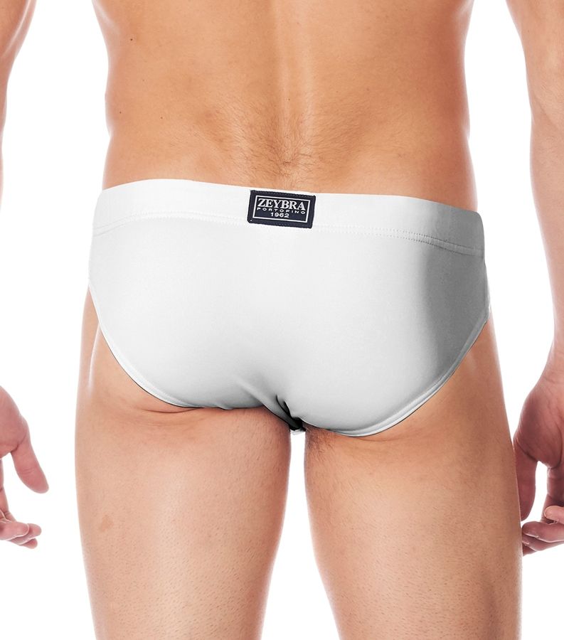 Zeybra SLIP ALTO UOMO TINTA UNITA BIANCO Vendite Flash