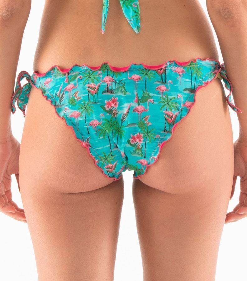 Zeybra SLIP DONNA ARRICCIATO FENICOTTERI ACQUA Italy