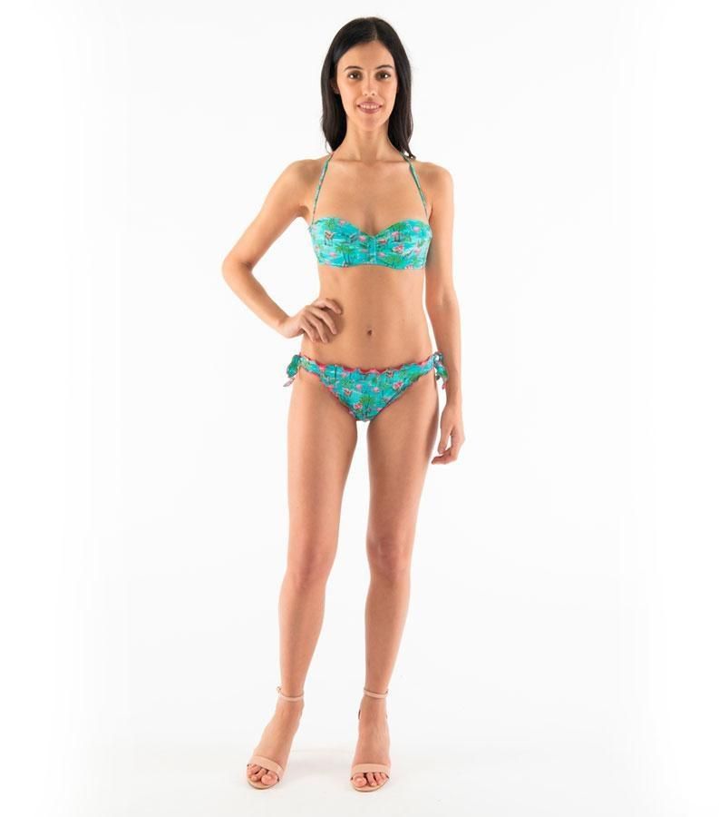 Zeybra SLIP DONNA ARRICCIATO FENICOTTERI ACQUA Italy