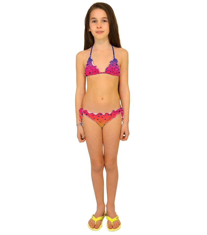 Zeybra TRIANGOLO BAMBINA PESCI SFUMATO CORALLO FLUO Acquista Ora