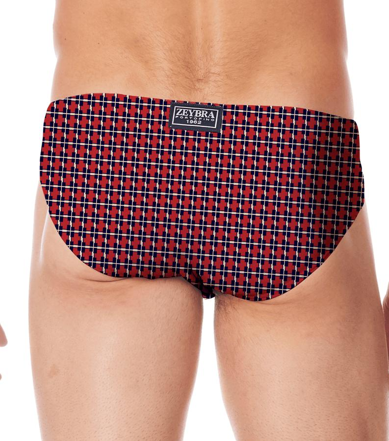 Zeybra SLIP UOMO GEOMETRICO RED RACE Sconto di tempo limitato