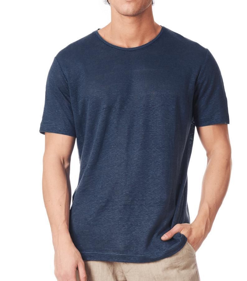 Zeybra T-SHIRT UOMO LINO BLU Offerta natalizia