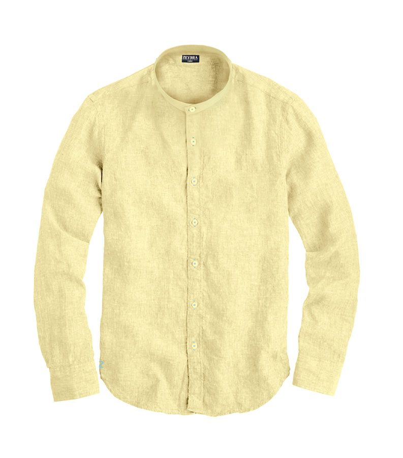 Zeybra CAMICIA COREANA UOMO YELLOW Offerta San Valentino
