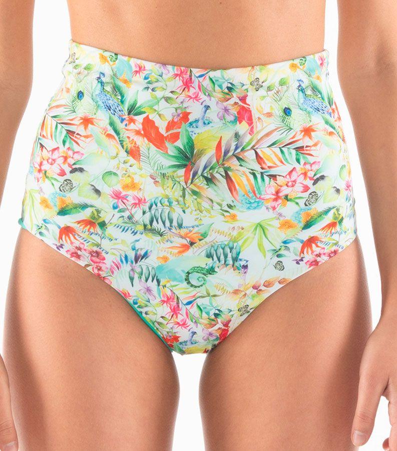 Zeybra SLIP VITA ALTA DONNA REVERSIBILE BOTANIC BIANCO Grandi sconti